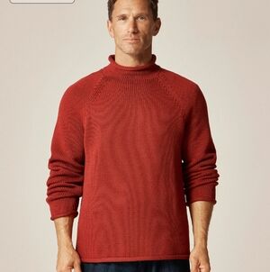 J Crew 1988 Rollneck™ sweater in cotton BW186 NWT Size L **Flaw